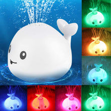 Load image into Gallery viewer, Baby Bath Flashing Light And Spray Water Whale Toys Water Reaction Flashing Baby Bathroom Toys Lamp Bath Toys As Kids Gift