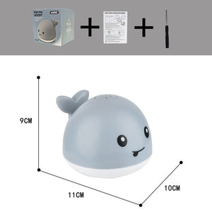 Baby Bath Flashing Light And Spray Water Whale Toys Water Reaction Flashing Baby Bathroom Toys Lamp Bath Toys As Kids Gift
